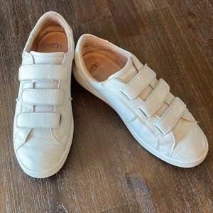 UGG White / Cream colored leather sneaker